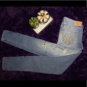 Hollister Stretch Low-Rise Super Skinny Rip Jeans